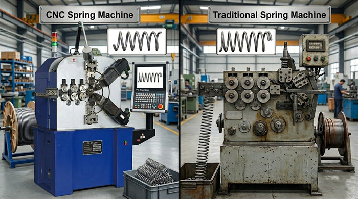 CNCSpringMachinevsTraditionalSpringMachine CNCSpringMachinevsTraditionalSpringMachine